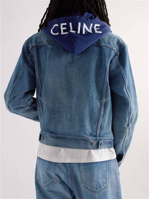 celine denim trucker jacket|CELINE HOMME Denim and Logo.